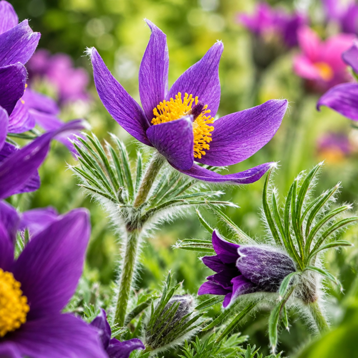 Фото Сон-трава Пинвил Блю Вайлет Шейдс (Pinwheel Blue Violet Shades), №1