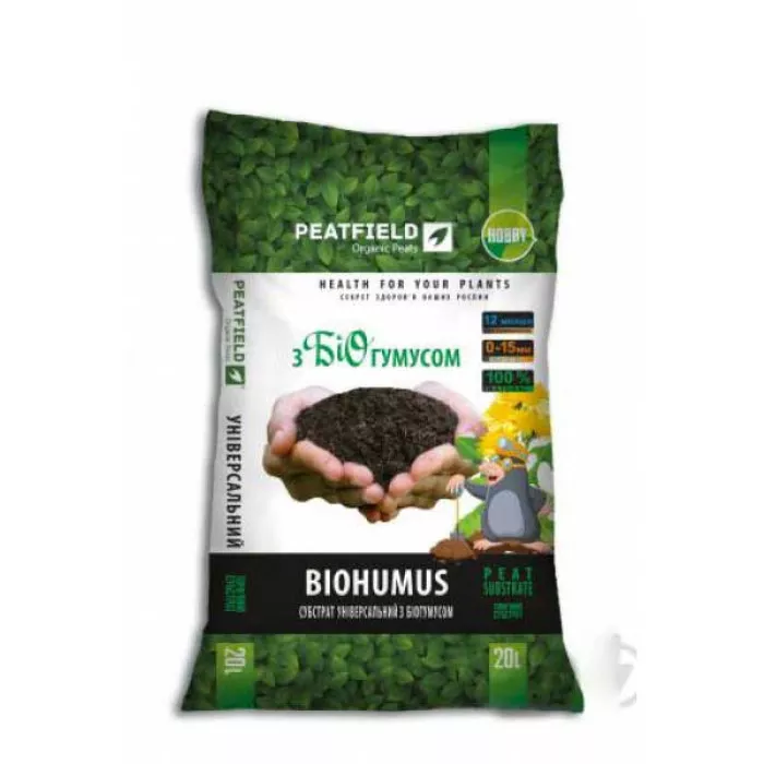 Торф'яний субстрат Універсальний із біогумусом серія HOBBY-Organic Peats