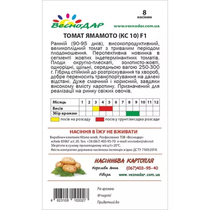 Фото Семена томатов (помидор) Ямамото F1, №2